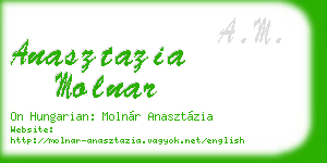 anasztazia molnar business card