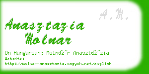 anasztazia molnar business card